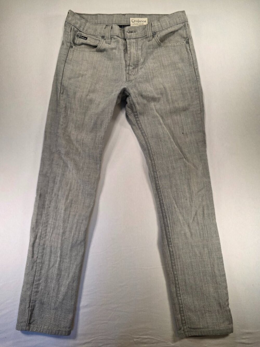 Cadence Collection Men's Denim Jeans Slim Tapered Size 32 Gray Lightly Used